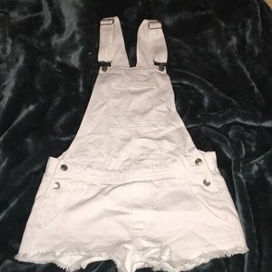 AMERICAN EAGLE White Shorts Overalls